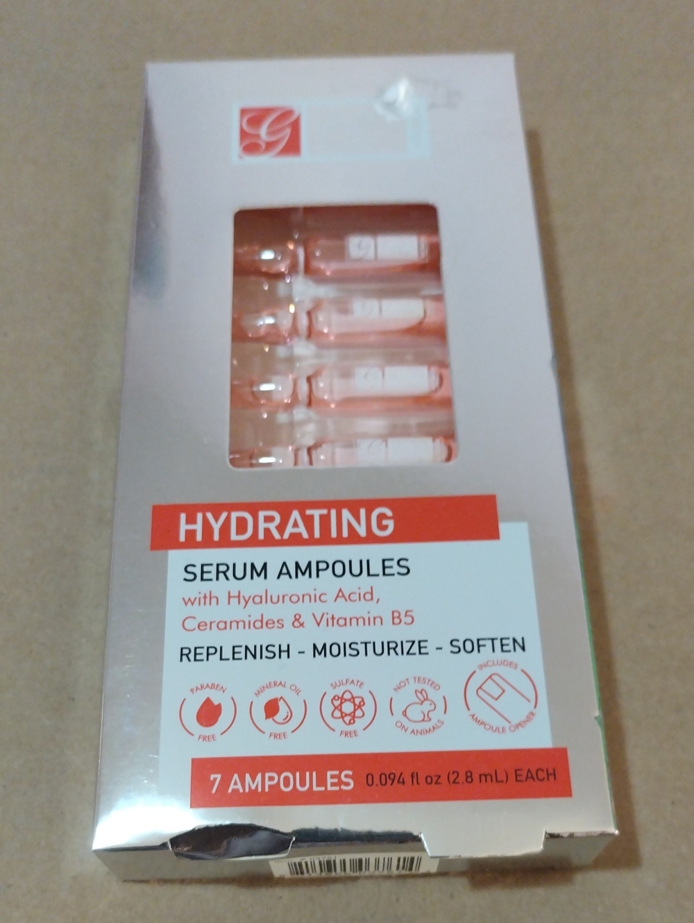 Hydrating Serum Ampoules with Hyaluronic Acid - Pink Sealed. NIP- NEW
